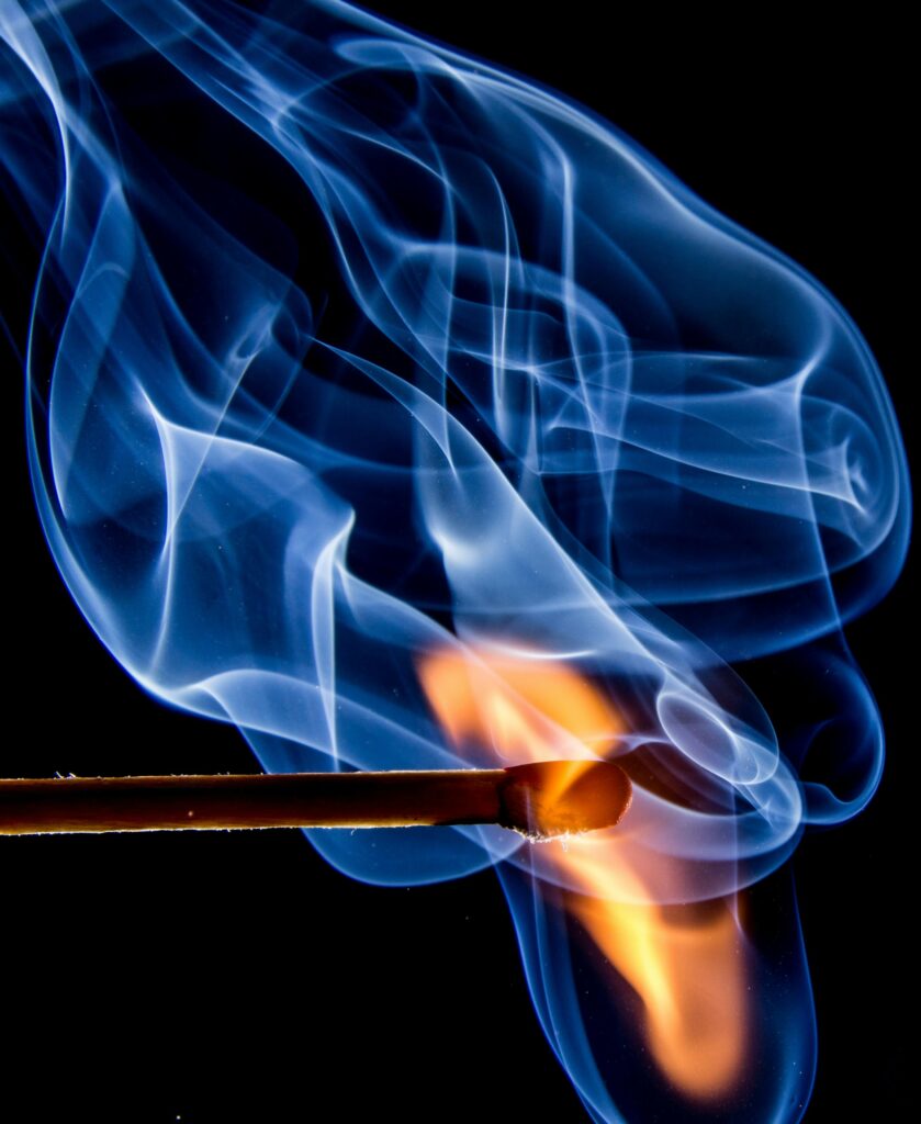 Blue Fire With Light